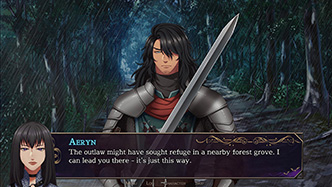 The main character and Ran in the rain